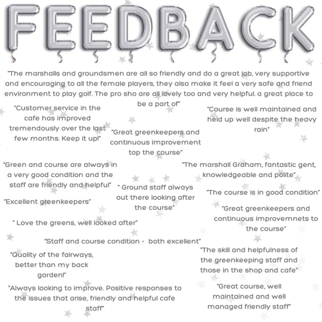 The feedback we receive from our members is so important to us. we are delighted to share some feedback that we have received from our members over the last 30 days. Thank you to everyone for sharing your feedback with us ⭐