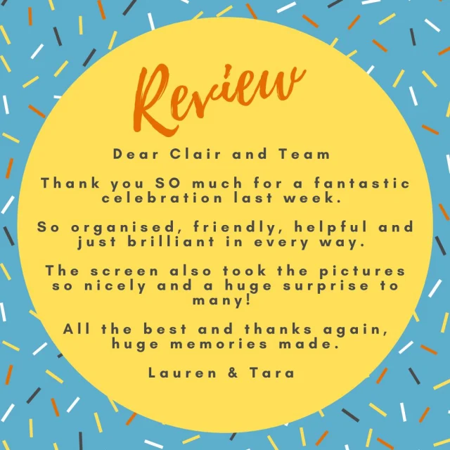 FEEDBACK FRIDAY
We love making memories that last a life time 🥳